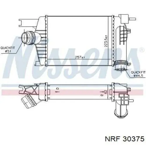 30375 NRF радіатор интеркуллера