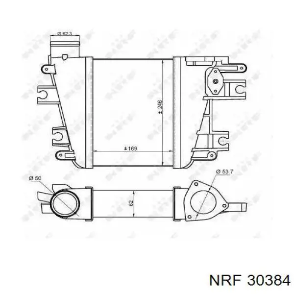 Радіатор интеркуллера Nissan Terrano 2 (R20) (Нісан Террано)