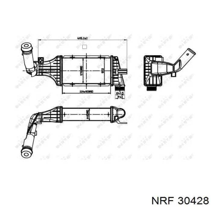 Радіатор интеркуллера Opel Zafira A (F75) (Опель Зафіра)