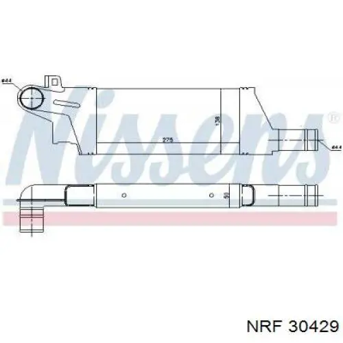 Купити 30429 NRF Радіатор интеркуллера