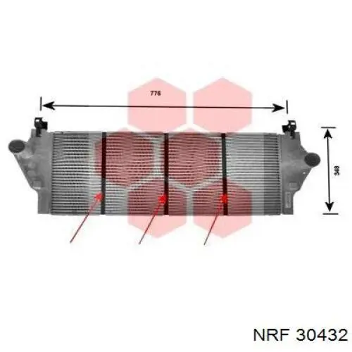 Радіатор інтеркулера Renault (RVI) 8200087761