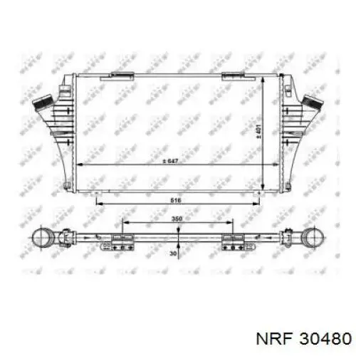 30480 NRF радіатор интеркуллера