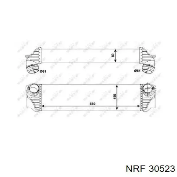 30523 NRF радіатор интеркуллера