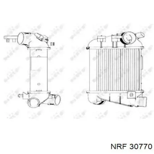Купити 30770 NRF Радіатор интеркуллера