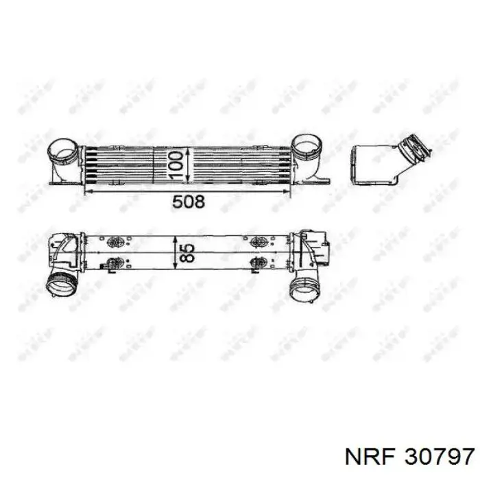 Купити 7524916 BMW Радіатор интеркуллера
