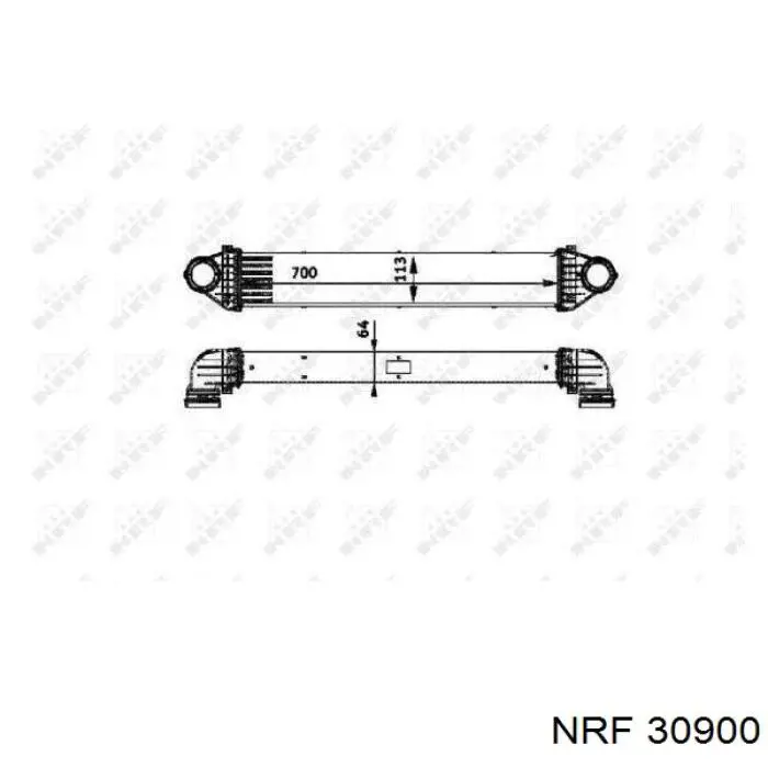 30900 NRF радіатор интеркуллера