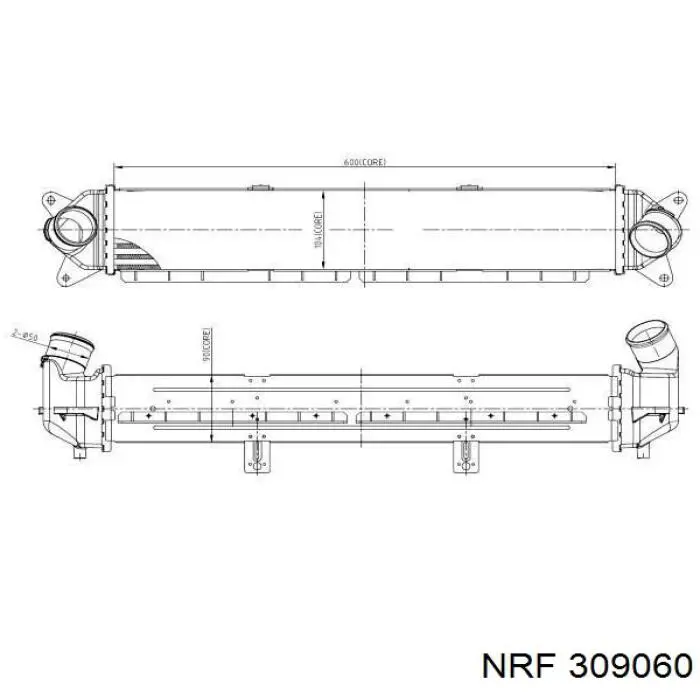 Купити 309060 NRF Радіатор интеркуллера