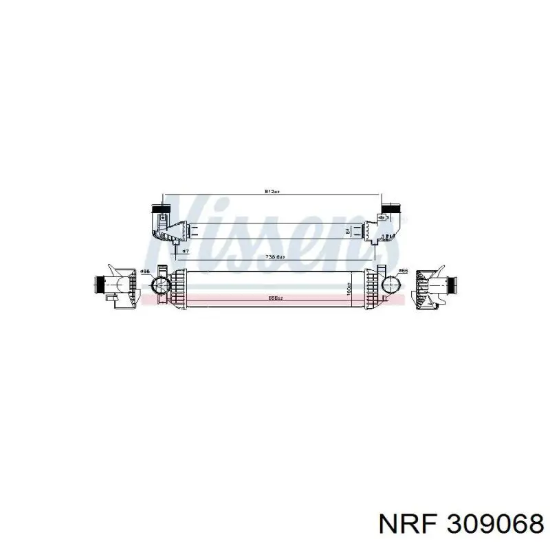 309068 NRF радіатор интеркуллера