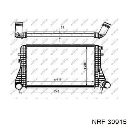 30915 NRF радіатор интеркуллера