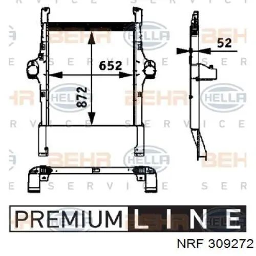 Радіатор інтеркулера NRF 309272