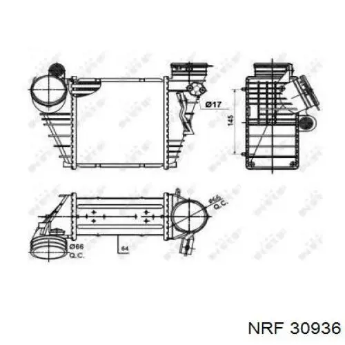 30936 NRF радіатор интеркуллера