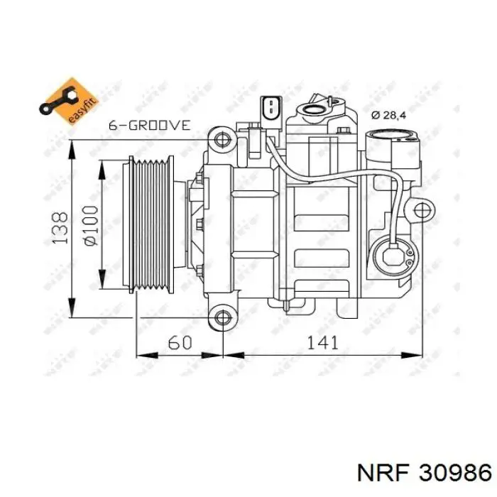 Радіатор інтеркулера NRF 30986