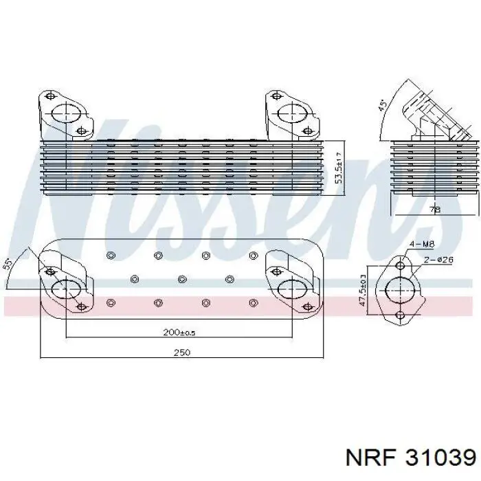 31039 NRF Радіатор масляний