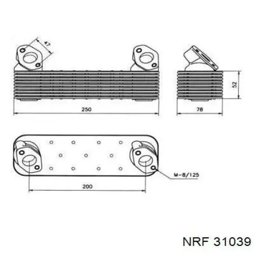 Радіатор масляний NRF 31039 ціна, від 50.17 USD