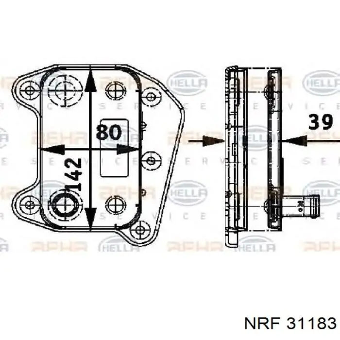 Радіатор масляний 31183 NRF