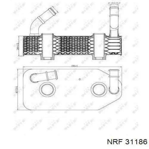 Радіатор охолодження, АКПП 31186 NRF