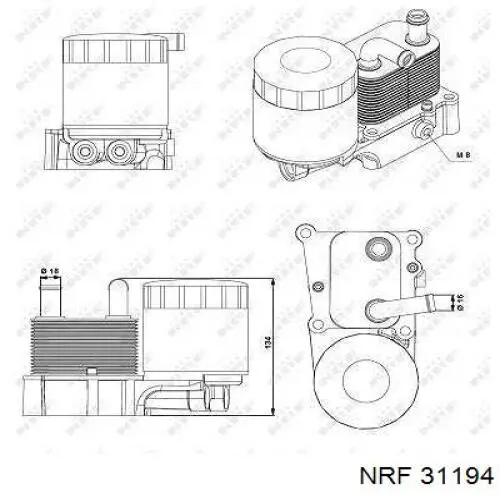 Корпус масляного фільтра 31194 NRF