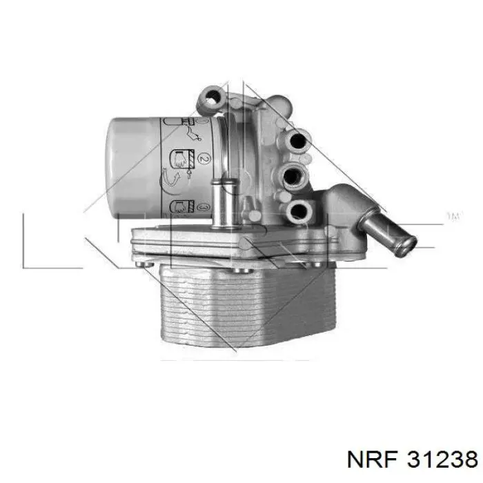31238 NRF радіатор масляний (холодильник, під фільтром)