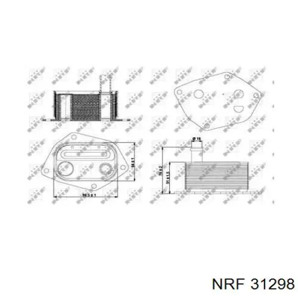 Радіатор масляний NRF 31298 ціна, від 17.53 USD