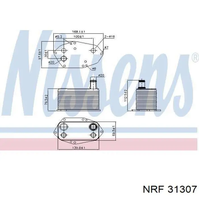 Купити 31307 NRF Радіатор масляний