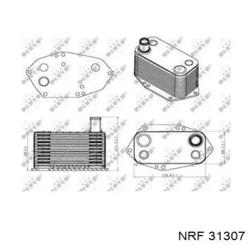 Радіатор масляний 31307 NRF