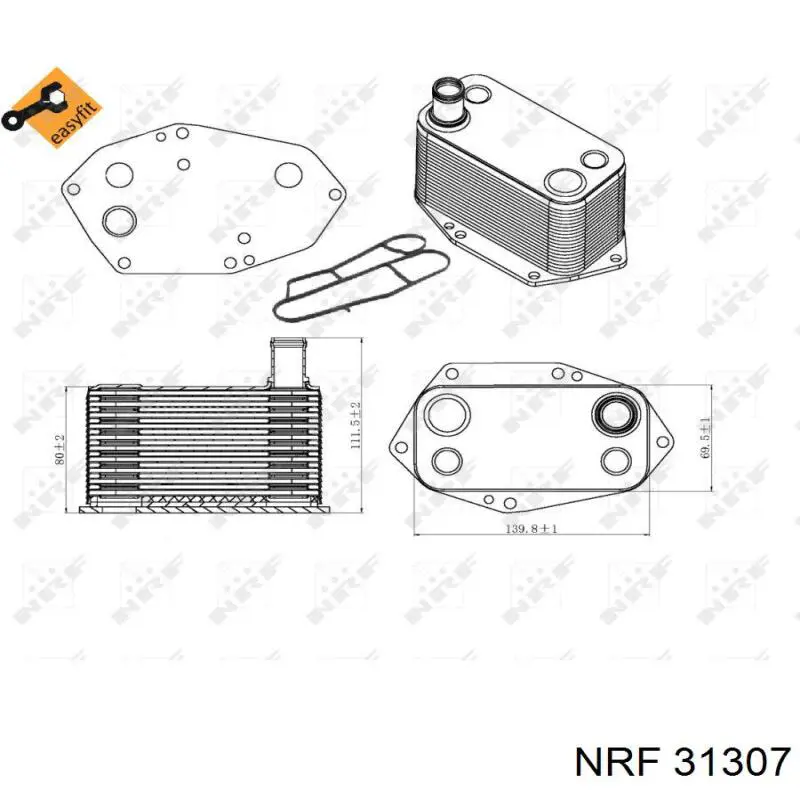 Купити 31307 NRF Радіатор масляний