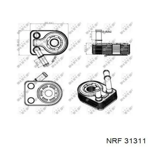 Купити 31311 NRF Радіатор масляний (холодильник), під фільтром
