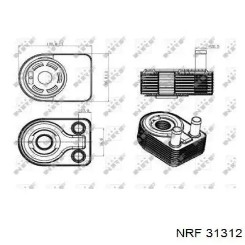 Радіатор масляний 31312 NRF