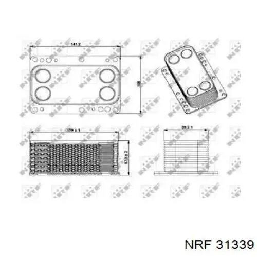 Купити 31339 NRF Радіатор масляний