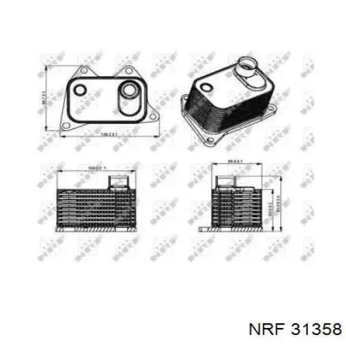 31358 NRF радіатор масляний