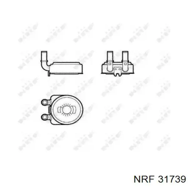 31739 NRF радіатор масляний (холодильник, під фільтром)