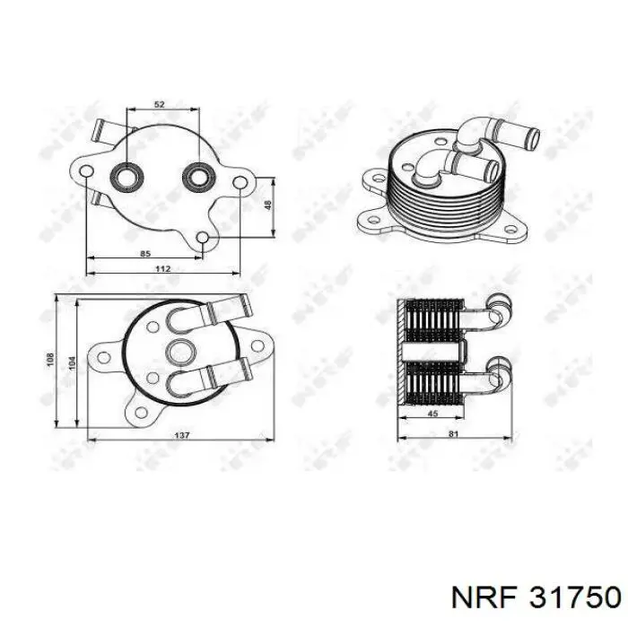 31750 NRF радіатор охолодження, акпп