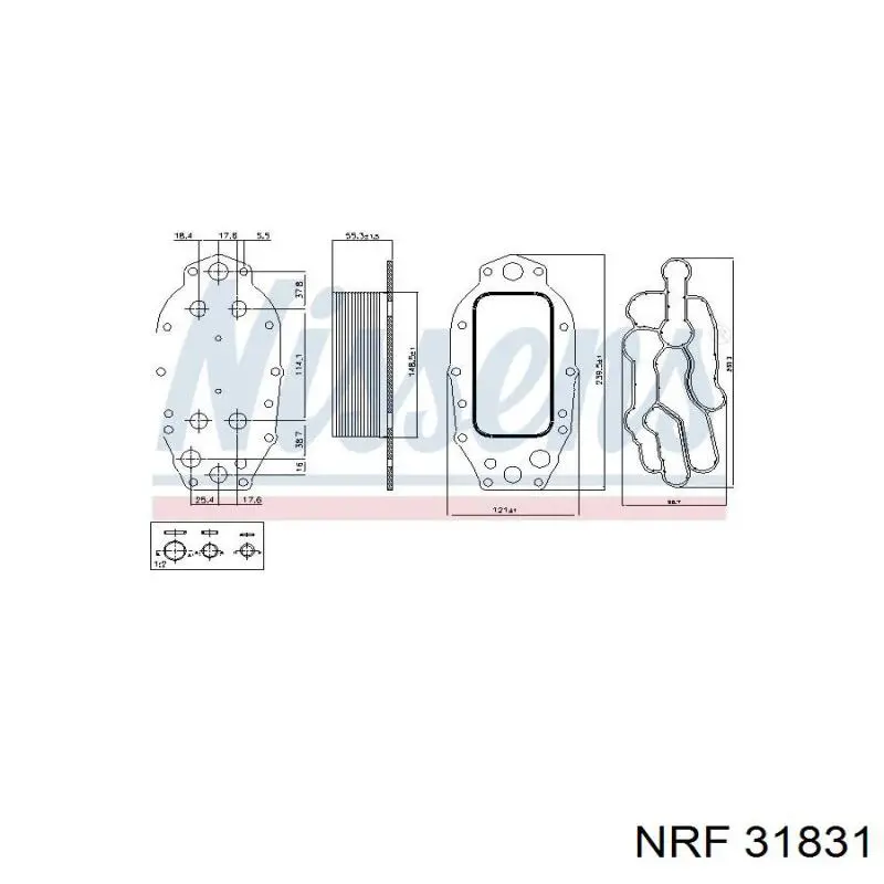 Корпус масляного фільтра NRF 31831 ціна, від 130.09 USD