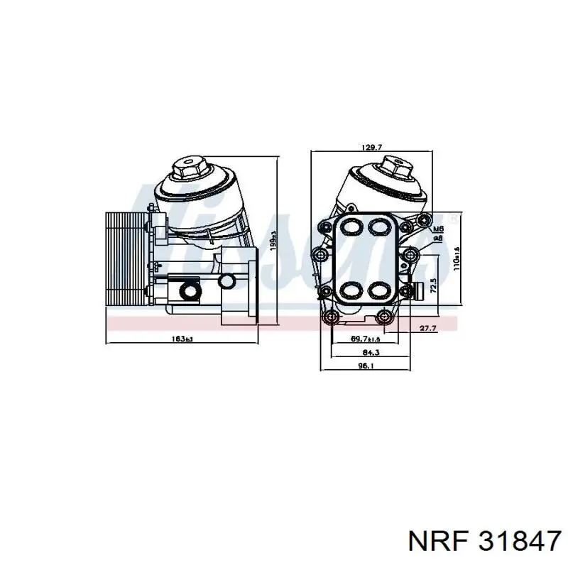 Купити 31847 NRF Корпус масляного фільтра
