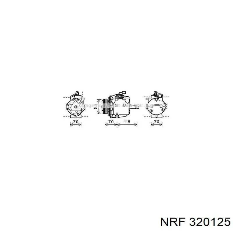320125 NRF Компресор холодоагенту