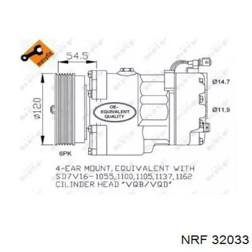 32033 NRF компресор кондиціонера