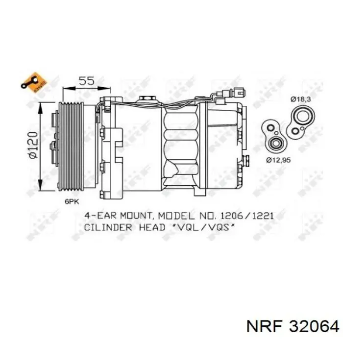 32064 NRF компресор кондиціонера