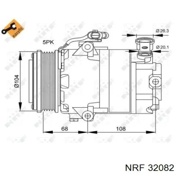 Компресор системи кондиціювання Opel 1854533 ціна, від 234.50 USD