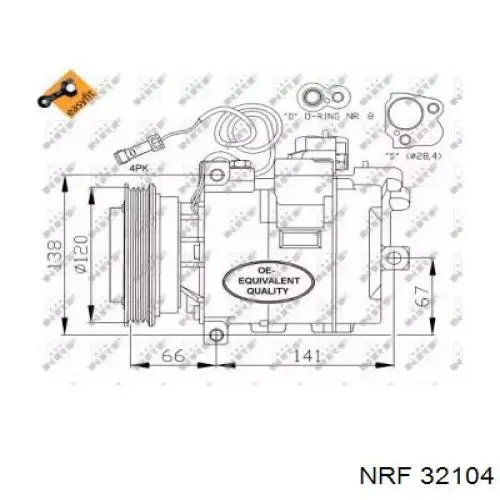 Компресор кондиціонера 32104 NRF