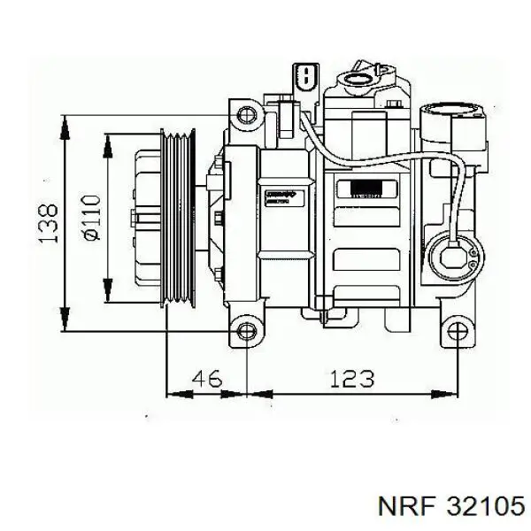 Компресор системи кондиціювання NRF 32105 ціна, від 281.04 USD