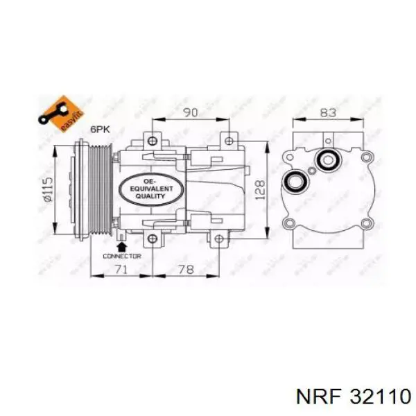 Компресор системи кондиціювання Ford 1405765 ціна, від 138.27 USD
