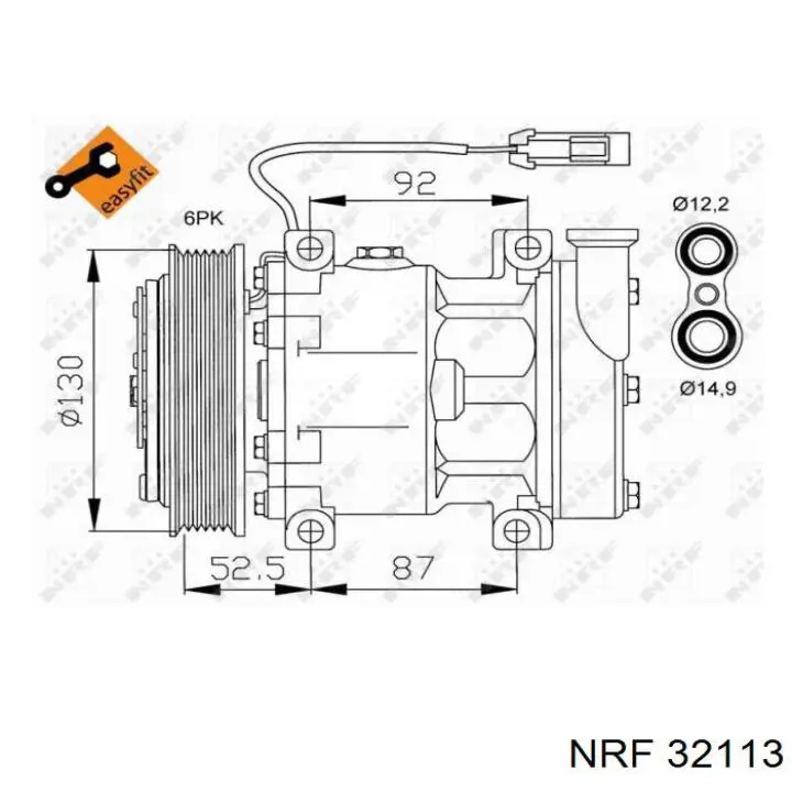 Компресор системи кондиціювання Sanden SD7V161174 ціна, від 126.69 USD