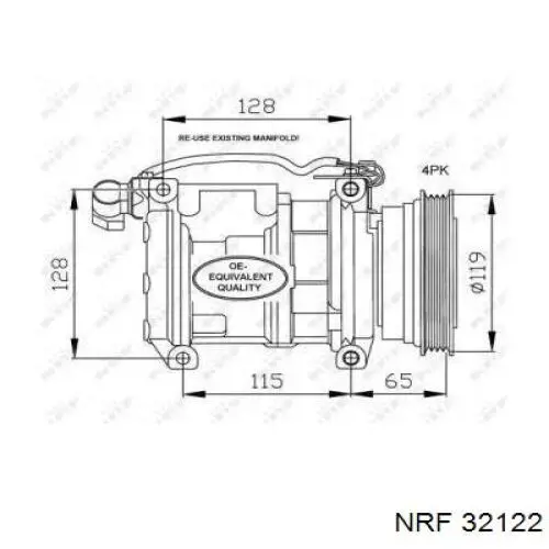 32122 NRF компресор кондиціонера