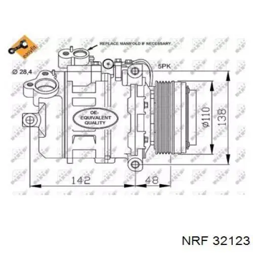32123 NRF компресор кондиціонера