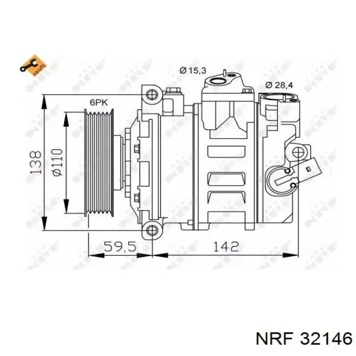 32146 NRF компресор кондиціонера