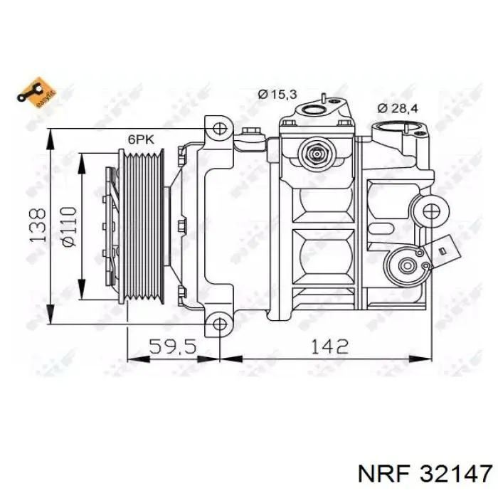 Компресор системи кондиціювання VAG 3D0820803M ціна, від 234.28 USD