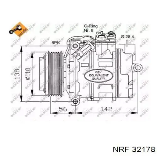 Компресор системи кондиціювання Opel 4472208611 ціна, від 108.13 USD
