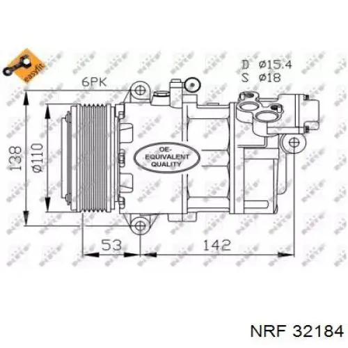 32184 NRF компресор кондиціонера