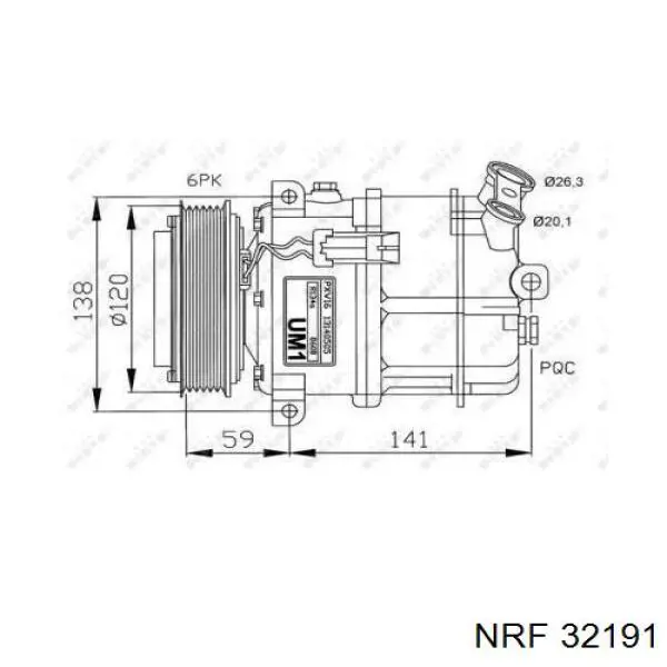 Купити 32191 NRF Компресор кліматичної установки