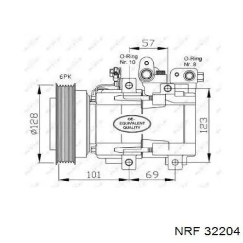 Компресор кондиціонера 32204 NRF